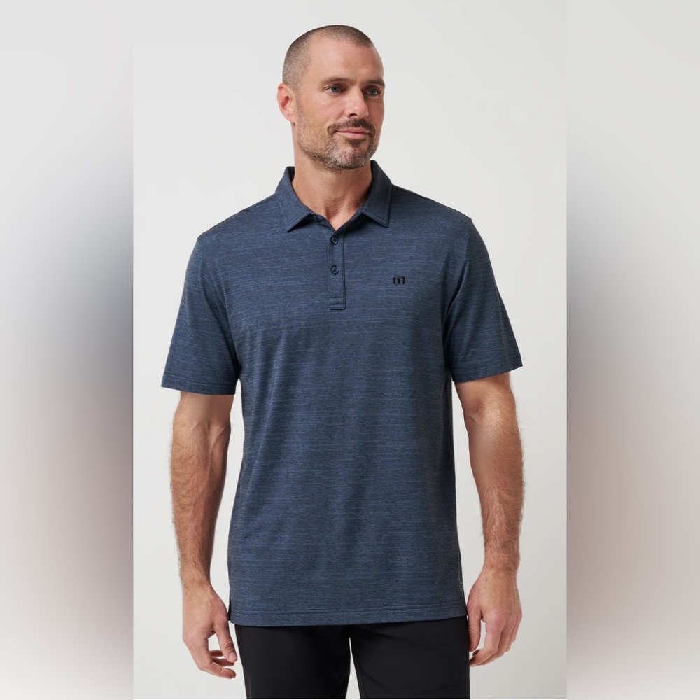 Travis Mathew Dark “The Heather Polo” Shirt